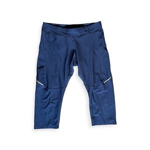 Nike Dri fit capri blue leggings athletic athleisure Medium work out